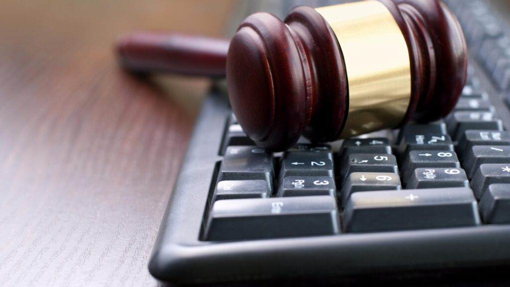 Future proof law firm from cyber security keyboard gavel